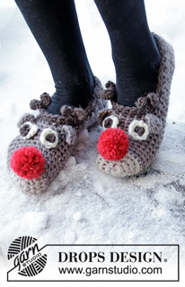 Free patterns - Vánoční ponožky a papučky / DROPS Extra 0-1429