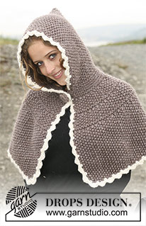 Free patterns - Hætteponcho / DROPS Extra 0-446