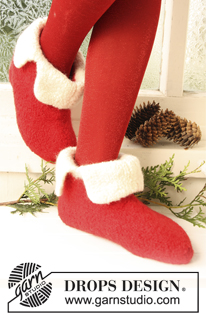Free patterns - Vánoční ponožky a papučky / DROPS Extra 0-735