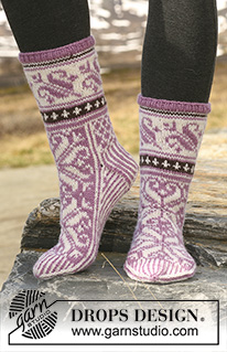 Free patterns - Dětské ponožky a papučky / DROPS 116-53