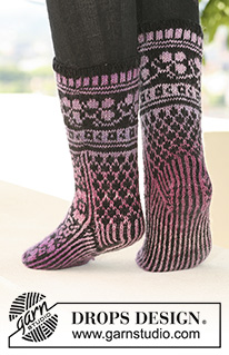 Free patterns - Puolisääreen ylettyvät sukat / DROPS 126-4