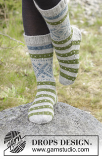 Free patterns - Norské ponožky / DROPS 180-23