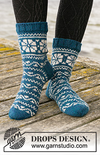 Free patterns - Norské ponožky / DROPS 203-25