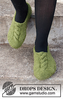 Free patterns - Children Slippers / DROPS 214-64
