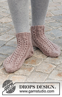 Free patterns - Dámské kotníkové ponožky / DROPS 227-54