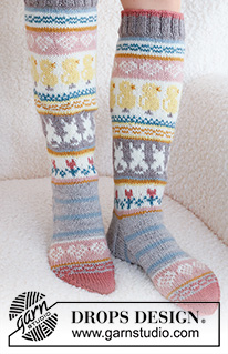Free patterns - Easter Socks & Slippers / DROPS 229-35
