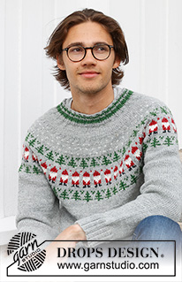 Free patterns - Vánoční pulovry a propínací svetry / DROPS 233-12