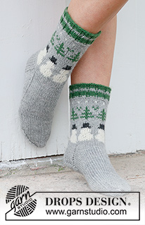 Free patterns - Karácsonyi zoknik és lábbelik / DROPS 234-64