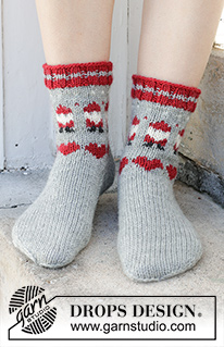 Free patterns - Vánoční ponožky a papučky / DROPS 234-65