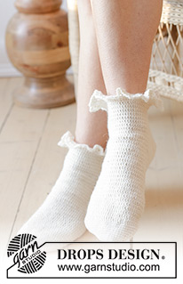 Free patterns - Dámské kotníkové ponožky / DROPS 238-37