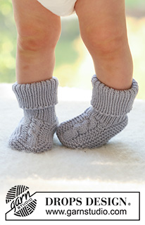Free patterns - Baby calze & scarponcini / DROPS Baby 17-9