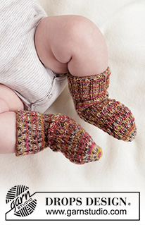 Free patterns - Ponožky a botičky pro miminka / DROPS Baby 45-19