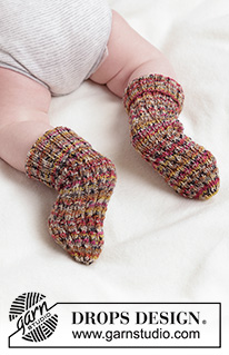 Free patterns - Ponožky a botičky pro miminka / DROPS Baby 45-19