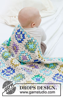 Free patterns - Diversão com Quadrados em Croché / DROPS Baby 46-7