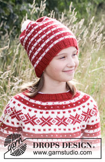 Free patterns - Dziecięce świąteczne czapki / DROPS Children 34-33