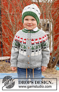 Free patterns - Vánoční pulovry a propínací svetry / DROPS Children 44-17