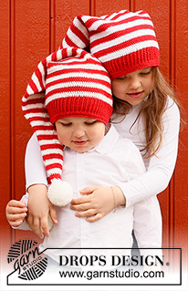 Free patterns - Cappelli di Natale / DROPS Children 44-23